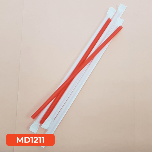 10.25 Wrapped Giant Straw Red 4/300