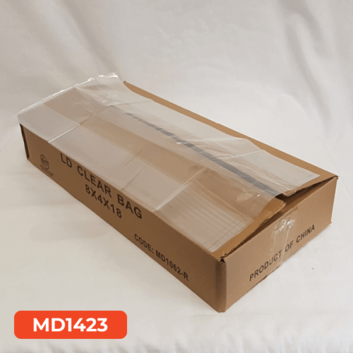 MD 8x4x18 R Clear Poly Bags LDPE