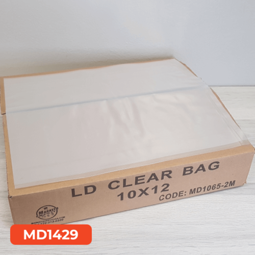MD 10x12 2 Mil Clear Poly Bags LDPE
