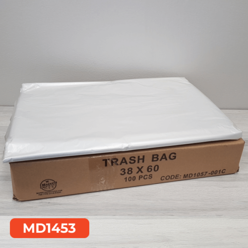 MD 38x60 Clear Trash Bags HDPE