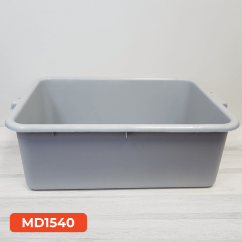 Gray Polyethylene Tub 22x15x7" / Charola Gris Pequena