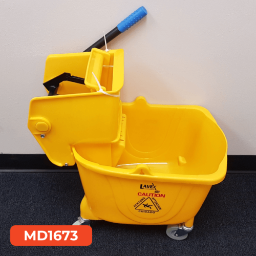 36 Qt Yellow Mop Bucket & Wringler Combo / Carrito Amarillo Mapeador