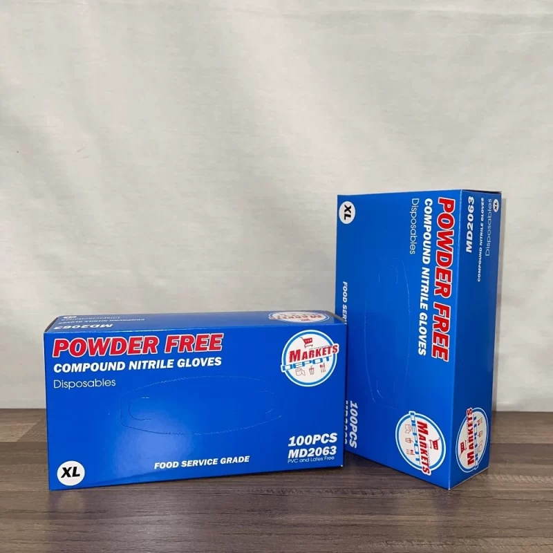 MD Compound Nitrile Gloves Blue Powder Free XL / 10x100